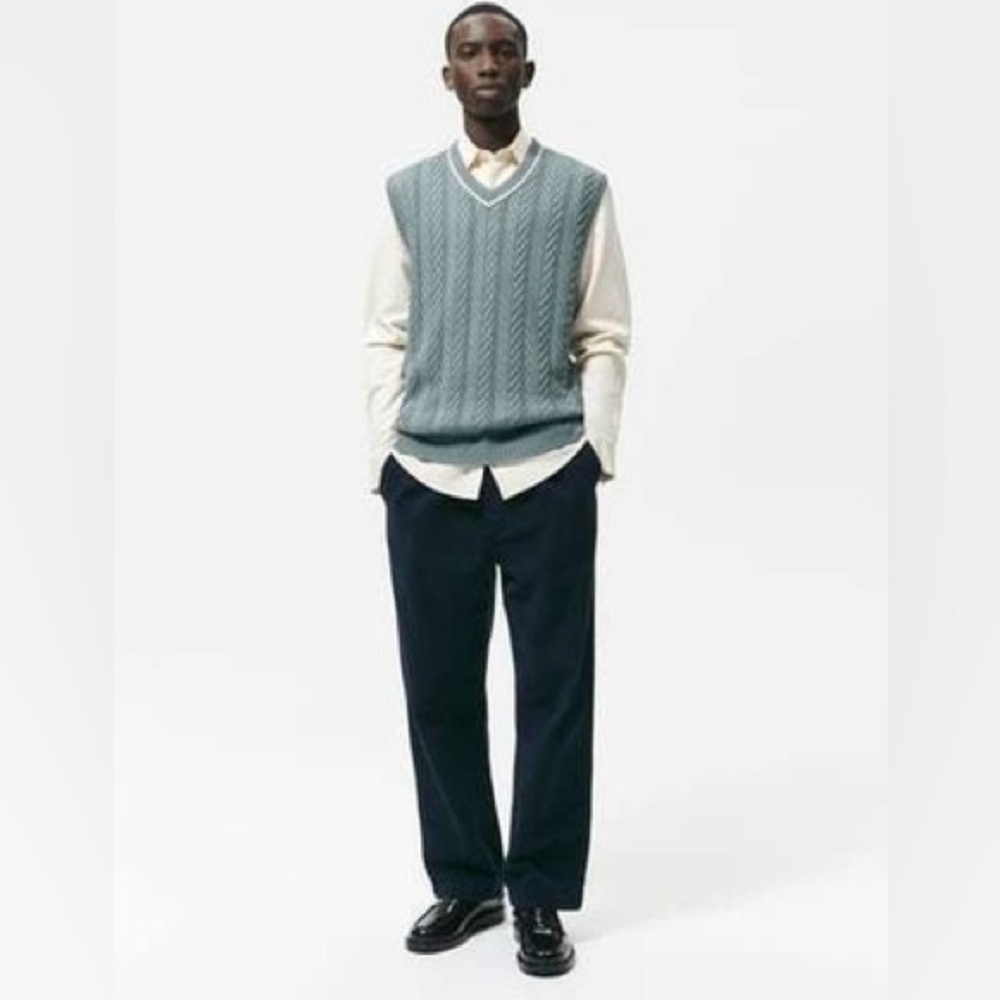 ZARA Cable Knit Sweater Vest
